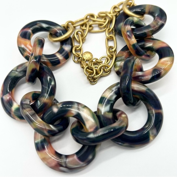 J. Crew Tortoise Link Necklace - Picture 2 of 4